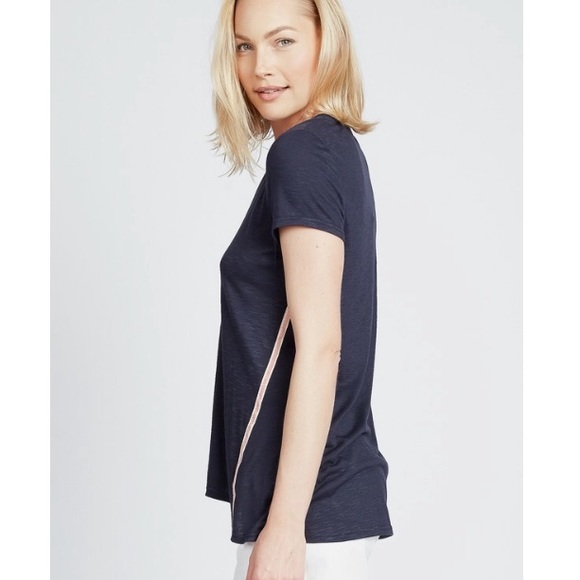 Summer & Sage Aztec Trim Slub Tee - Picture 3 of 8